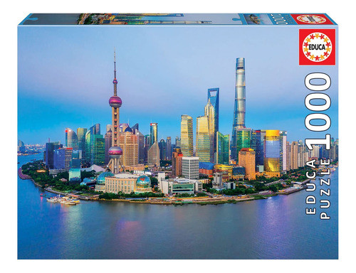 Puzzle Rompecabeza Shangai Atardecer Paisaje Educa 1000 Pzas 0