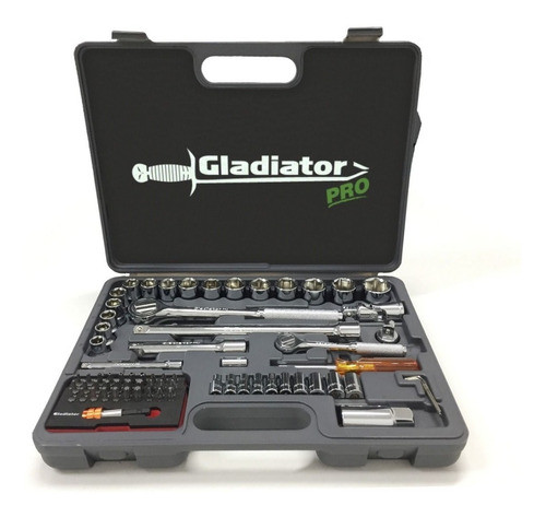 Juego De Dados Tubo 70 Piezas 1/4 Y 1/2 Gladiator Pro Jt870k 0