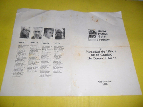 Berni Russo Soldi Presas Hospital De Niños Setiembre 1975 0