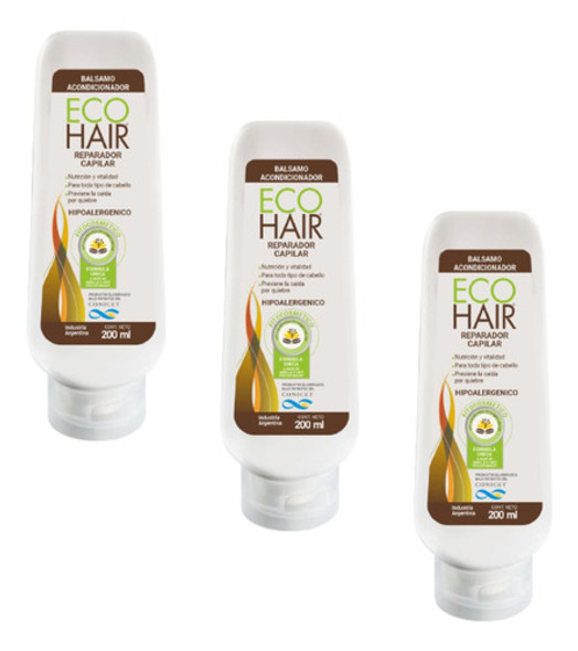 Eco Hair Balsamo Acondicionador Anticaida 200ml Conicet X3un 0