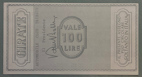 Cheque / Vale Banca Cattolica De Vêneto - 100 Lira #0002 1