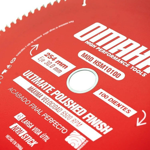 Hoja De Sierra Para Madera 254 X 30 Mm 100 Dientes Omaha 1