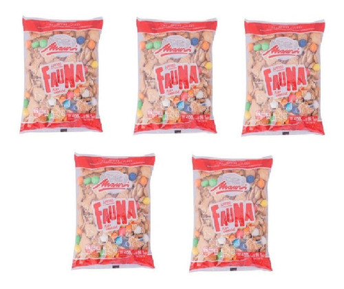 Pack X 5 Galletitas  Fauna De Mauri X  400grs (animalitos) 0
