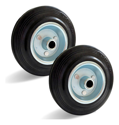 2 Roda Borracha Maciça 5 Polegada Rolamento Rolete Beltools 0