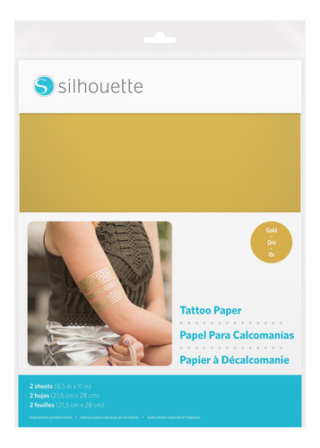 Material Tatuaje Temporario Dorado Silhouette Oro 0