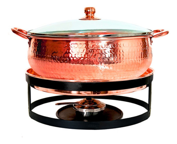 Rechaud Bojudo Cobre Puro Banho Maria 8 Litros Buffet 0