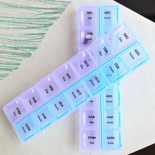 Separador De Remédio Com 14 Partes Manhã E Noite Para 7 Dias 1