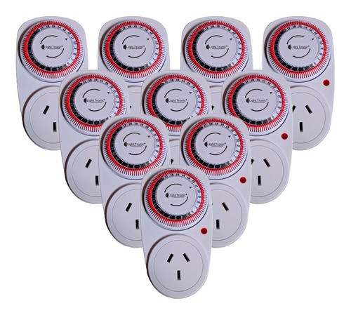 Reloj Timer Analogico Programable Enchufable 10amp Pack X10u 0