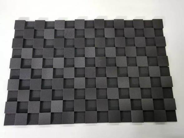 Espuma Acústica Difusor Tabuleiro 30mm - Cinza - 12 Placa 0