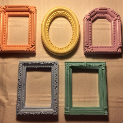 Marcos Color Pastel Pequeños Candy Bar Pack 5 P/foto- Espejo 0