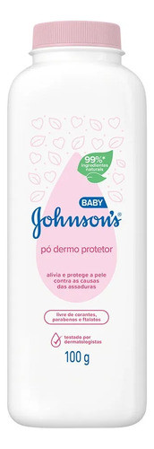 Kit 2 Talco Johnsons Baby 100g Dermo Protetor Suave Original 1