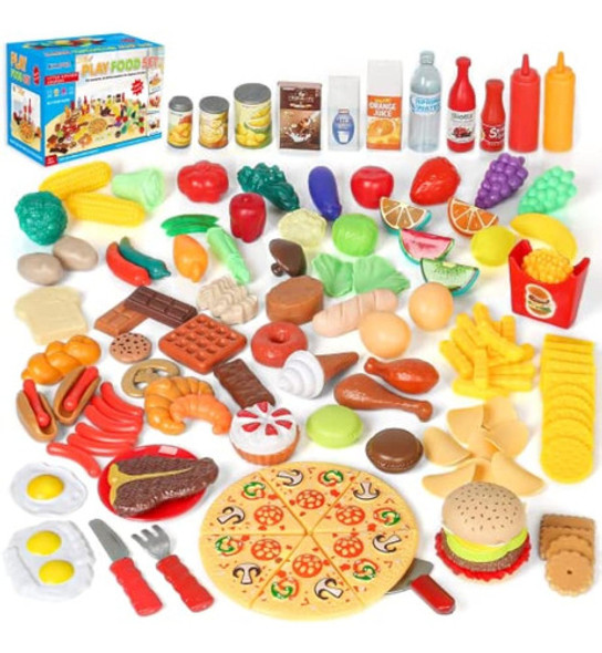 Shimfun Juego De 130 Piezas De Comida Para Niños Y 0