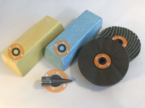 Kit Pulir Espejo Metales Duros, Templados Con Amoladora 1