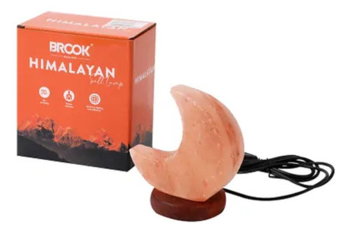 Lámpara De Sal Himalaya Con Forma Luna 0