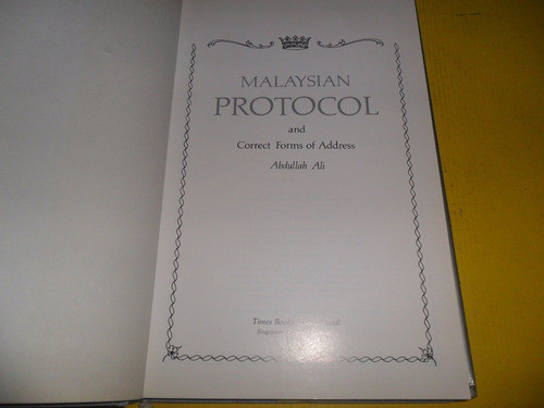 Malaysian Protocol Abdullah Ali Protocolo Medalla Condecorac 0