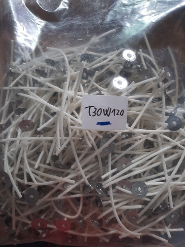 Pabilos Algodon 12 Cm Ideal Velas Parafina Packx20 Unid $160 1