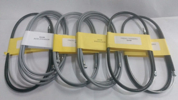 Juego Cables Comando En Gris Siambretta, Lambretta Ld 125 0