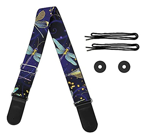 Cozeyat Dragonfly Design Guitar Strap For Acoustic Guitar El 0