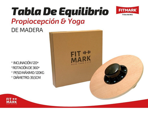 Tabla De Equilibrio Madera Propiocepcion Balance Yoga 40cm 1