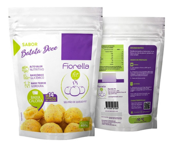 Pão De Queijo Fiorella Fit De Batata Doce 400g - Congelado 0 Pão De Queijo Fiorella Fit De Batata Doce 400g - Congelado 0