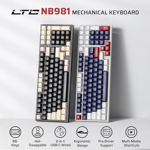 Ltc Nb981 Teclado Mecánico Con Cable De 98 Teclas Nimbleback 1