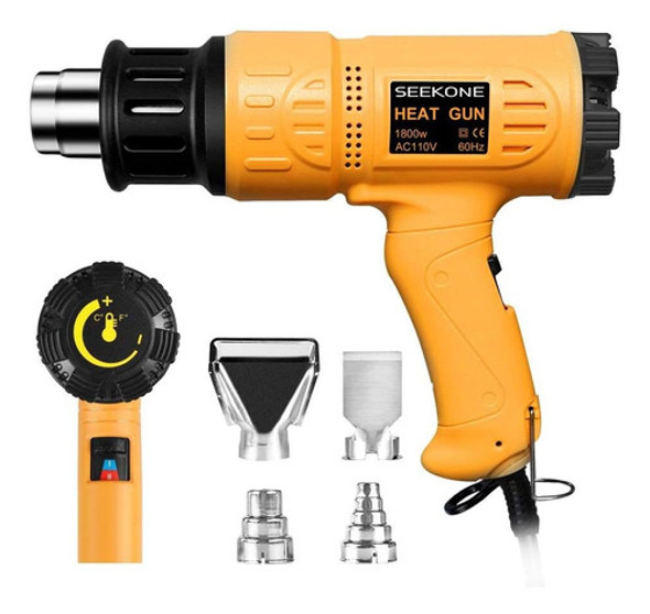 Herramienta De Calor Seekone Con 4 Boquillas, 1800w 0