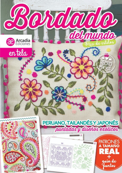Revista Bordado Estilos Del Mundo + Guía De Puntos 9 Diseños 0