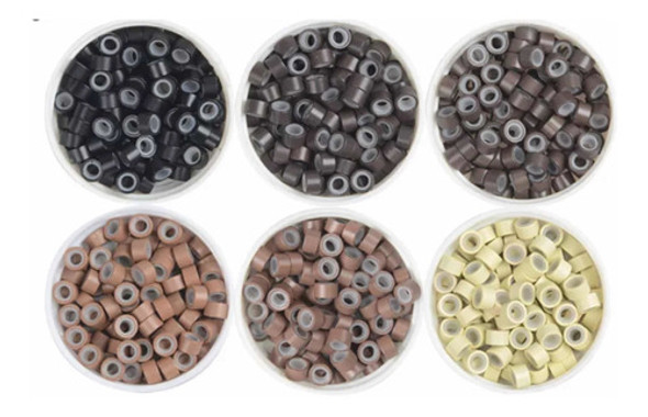 1000 Microrings Con Silicona Para Extensiones 0