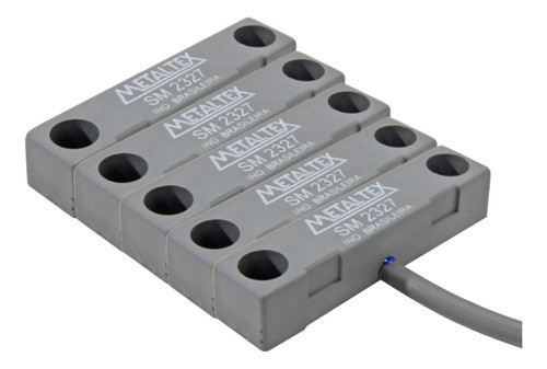 5x Sensor Magnético Sm2327 1 Contato Nf C/ Cabo 100cm 0