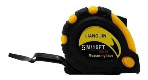 Cinta Métrica 5 Mts Frenó Goma Traba Cinturón Ferretería 0