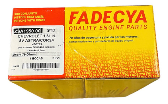 Subconjunto Chevrolet Corsa 1.6 De 8 Válvulas * Std * 0