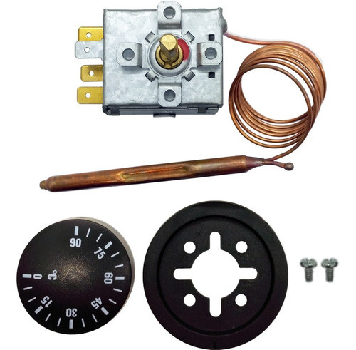 Termostato 0 A 90°c Bulbo Y Capilar De 1 Metro 1