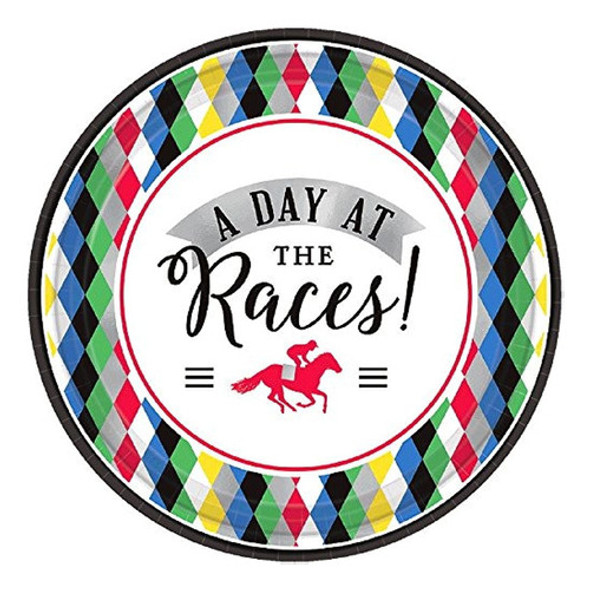 Fakkos Design Kentucky Derby Party Supplies Horse Race Plate 1