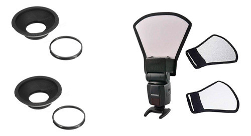 Kit 2 Ocular Eyecup Nikon Dk-19 + Rebatedor Para Flash 0