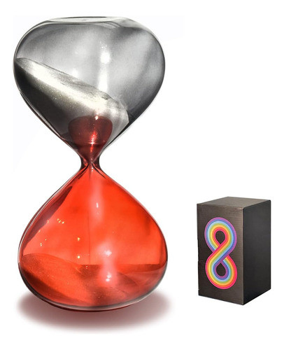 Reloj De Arena Temporizador 15 Min Escarlata/negro Lagrima 0