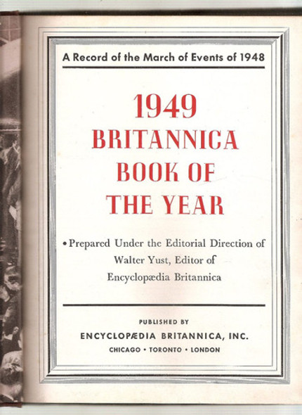 1949 Britannica Book Of The Year 0