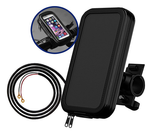 Suporte Pra Celular Moto Fixa Seguro Carregador Usb Barato 0