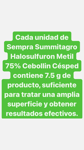 Sempra Summitagro Halosulfuron Metil75% Cebollín Césped 7,5g 1
