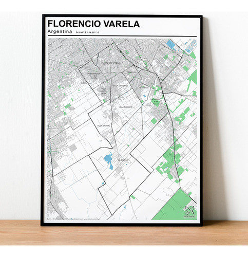Mapa Partido De Florencio Varela 80cmx61cm 0