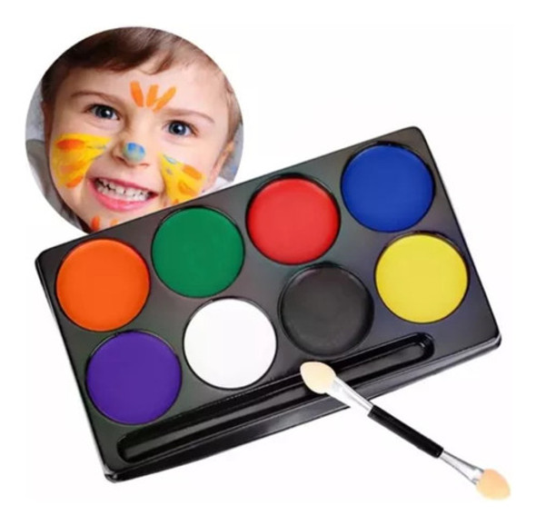 Paleta Maquillaje Artistico Pintura Infantil 8 Colores 0