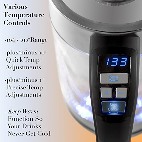 Hervidor De Agua Eléctrico De Vidrio Eléctrico Con Control D 1