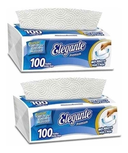 Rollos De Cocina Elegante Doble Hoja (5 Packs X 100 Unid) 0