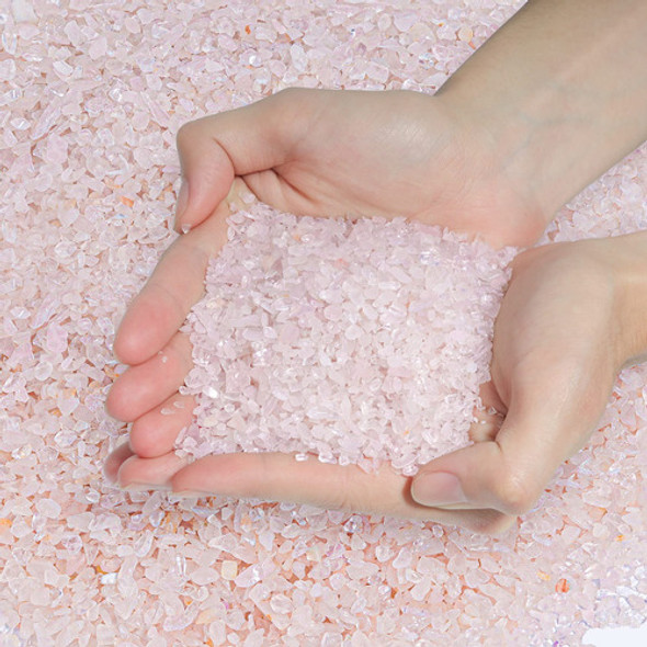 Piedras De Cuarzo Trituradas 450gr Rosa Claro 1