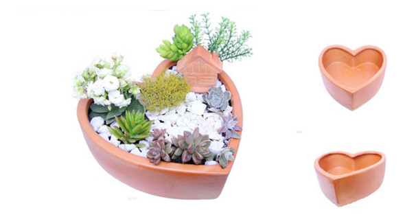 Vaso Para Suculentas Decorativo Cerâmica Mini Jardim Bacia 1