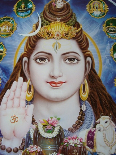 Pôster Gravura Imagem Divindade Hindu Shiva Gg 5 0