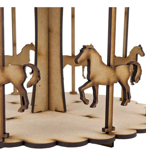 Calesita Porta Golosinas Proyectarte Cumpleaños, Madera 25cm 1