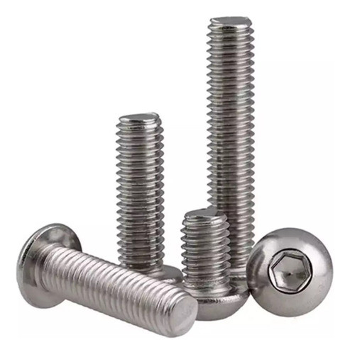 Parafuso Inox M5 X 25 Allen Cabeça Abaulada M5x25 - 100un 0