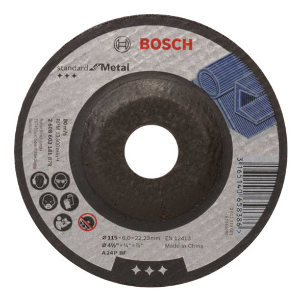Disco De Desbaste Metal Standard Amoladora 115x6x22,23 Cd 0