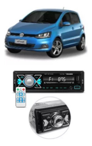 Auto Radio Mp3 Fox Am Fm 2 Usbs Bt Sd Card Com Controle 0