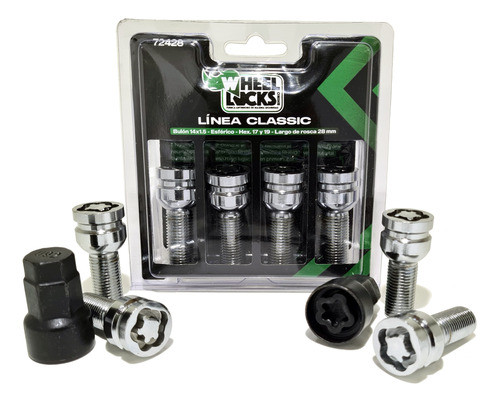 Bulones Antirrobo Wheel Locks Classic Vw Golf Bora Vento Fox 1